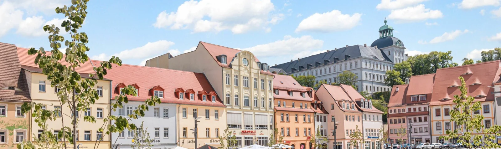 Blick auf den Marktplatz von Weißenfels.